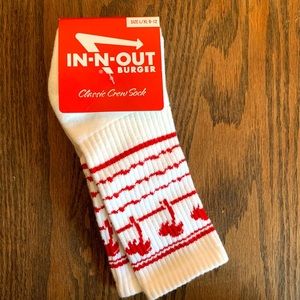 In and Out burger socks, size 9-12 shoe